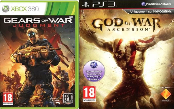 GoW…GoW…Gadget-o-Préquelles! (God of War: Ascension, PS3), Gears of War: Judgment, XBox 360)