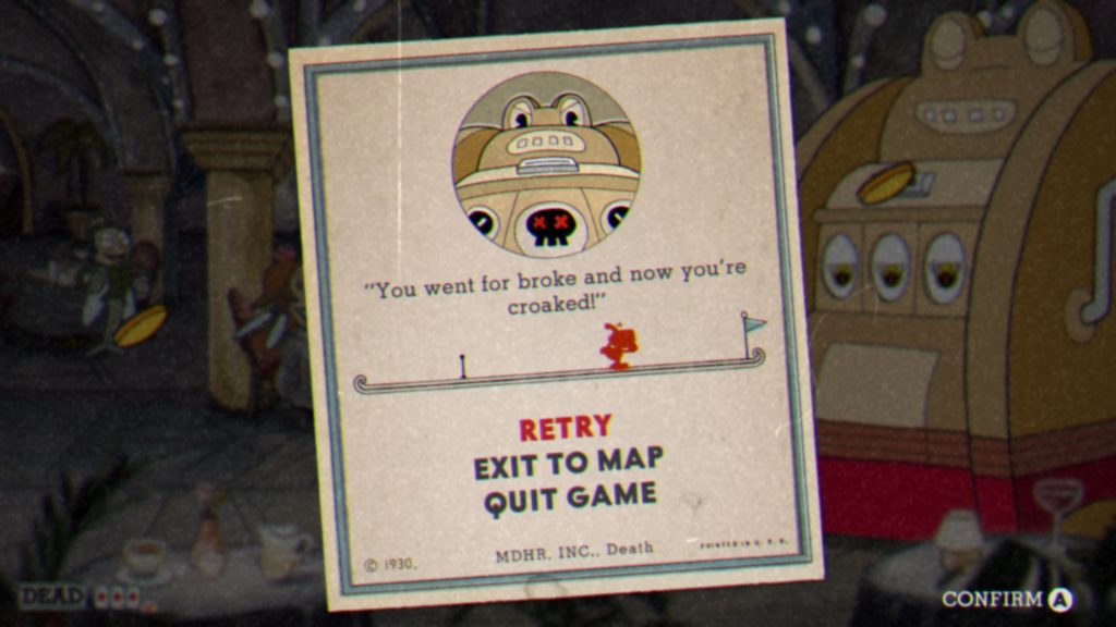Cuphead Xbox One mort