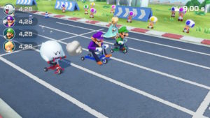 Super Mario Party Switch course de tricycle