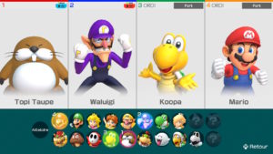 Super Mario Party Switch personnages