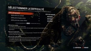 Shadow of the Tomb Raider difficultés