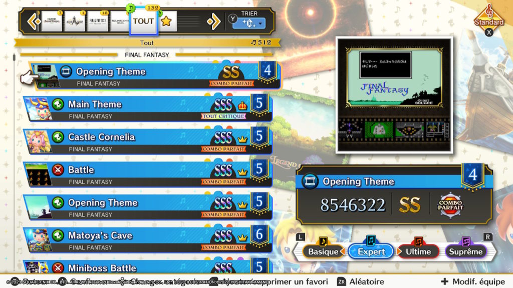 Theatrhythm Final Bar Line combo 