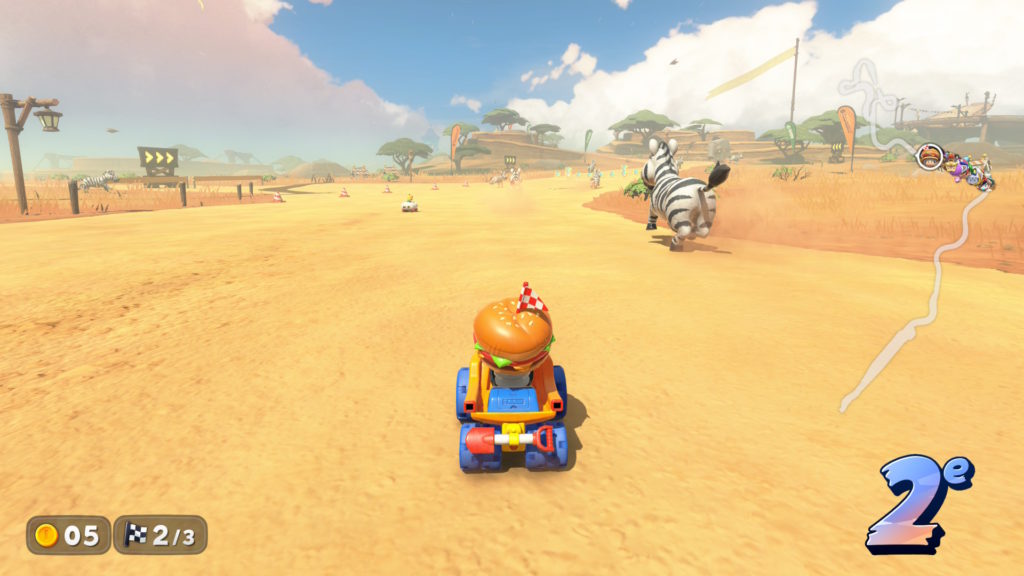 Mario Kart World Switch 2 zèbres