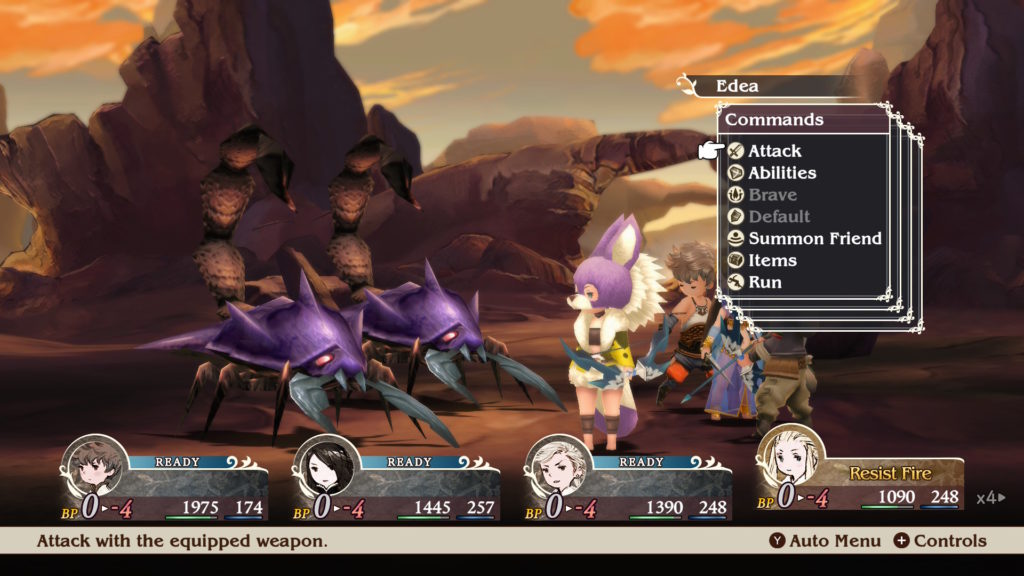 Bravely Default HD Remaster combats
