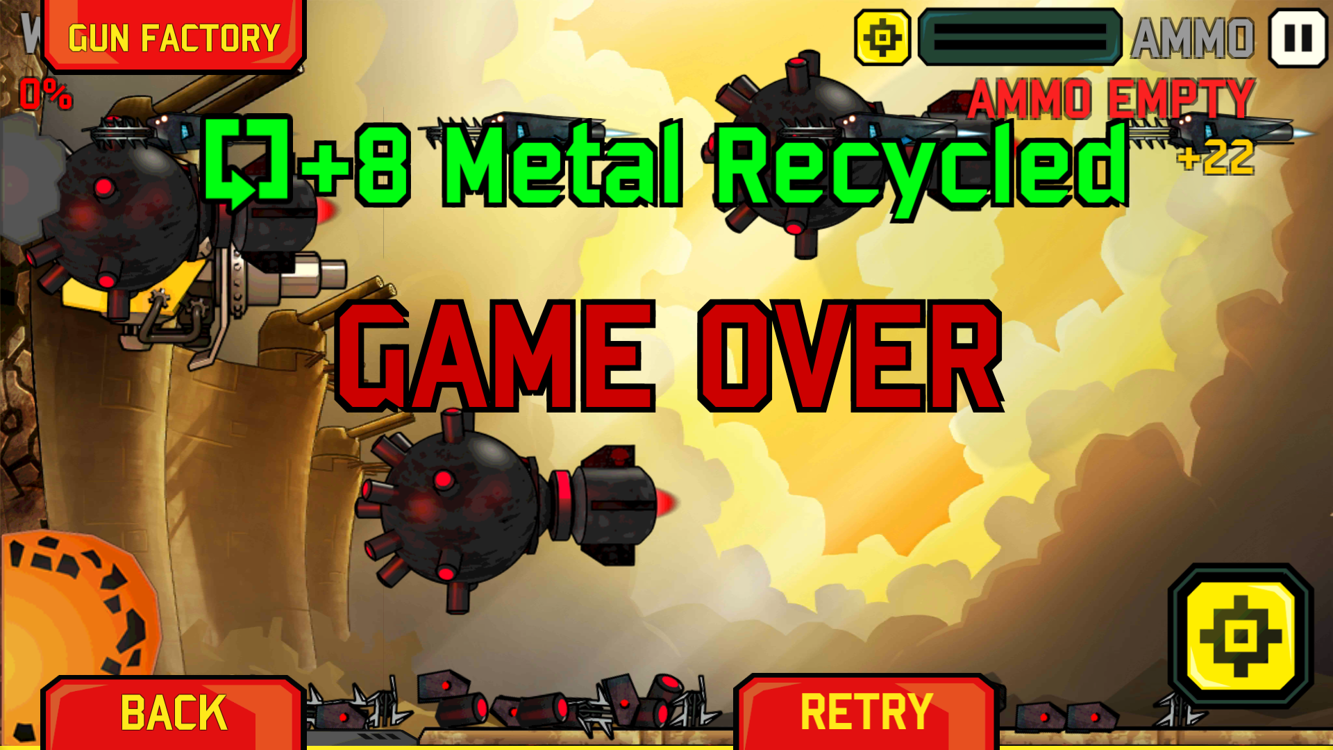 Yamgun android game over
